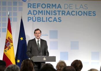 El presidente del Gobierno, Mariano Rajoy presentando la reforma. (Foto: ÁNGEL DÍAZ)
