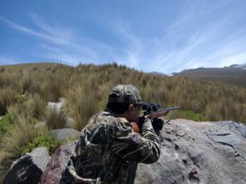 Un cazador a punto de disparar a su presa durante la temporada pasada. (Foto: ARCHIVO)