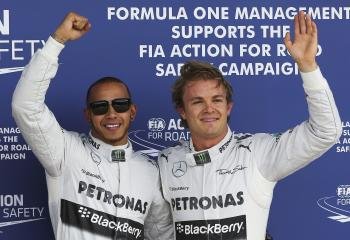 Hamilton y Rosberg saldrán en primera línea. (Foto: VALDRIN XHEMAJ)