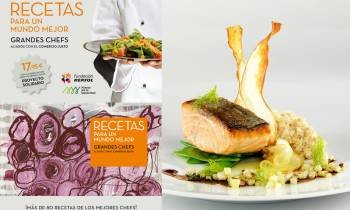 Portada del libro solidario patrocidado por los mejores cocineros españoles.