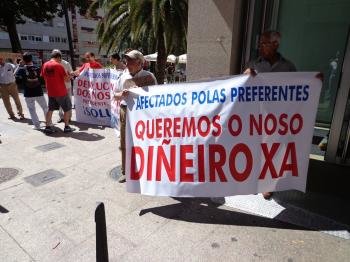 Protesta de preferentistas, en O Barco.