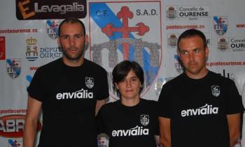 Hector, Bea y Jorge Vaz (derecha) formarán el nuevo cuerpo técnico del Ponte FSF.