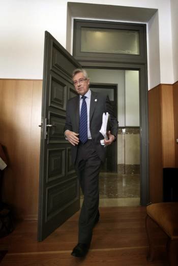 Miguel Ángel Cadenas, a su llegada a la presentación de la memoria judicial de 2012. (Foto: CABALAR)