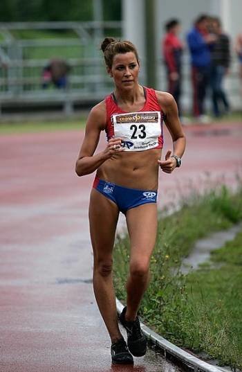 La ourensana Lorena Luaces, durante una competición.