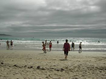 Cielo cubierto en la playa de A Lanzada, en el municipio pontevedrés de O Grove. (Foto: ARCHIVO)
