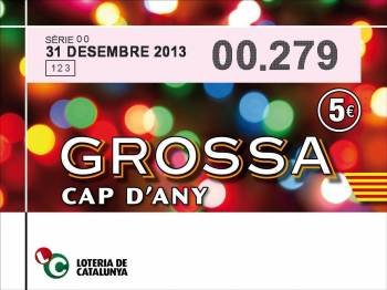 Billete de la lotería de Navidad catalana que saldrá a la venta a finales de septiembre.