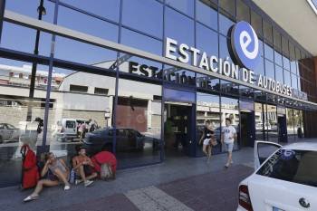 Estación de Autobuses de Murcia, destino del autobús accidentado. (Foto: M. GUILLÉN)