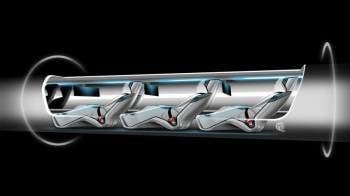 Imagen del proyecto de 'Hyperloop', un transporte terrestre casi supersónico.