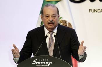 El magnate mexicano Carlos Slim, durante una intervención en su Fundación en México.
