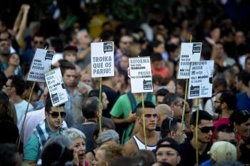 Una de las manifestaciones desarrolladas en Portugal por los empleados públicos.