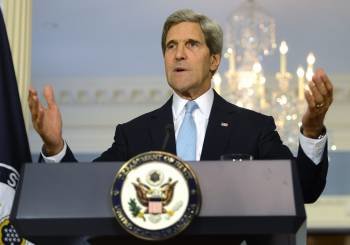 El secretario de Estado, John Kerry, durante una de sus intervenciones sobre Siria. (Foto: SHAWN THEW)