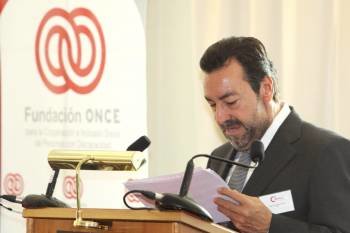 El presidente de la organización, Miguel Carballeda, durante un acto de la Fundación ONCE.