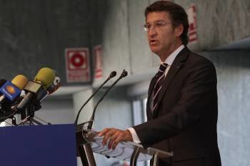 Núñez Feijóo, durante su intervención en Termatalia. (Foto: MIGUEL ÁNGEL)