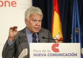El expresidente Felipe González, ayer en Madrid. (Foto: F. ALVARADO)