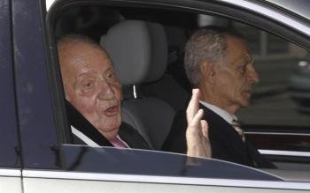 El Rey Juan Carlos a su llegada al Hospital Quirón Madrid