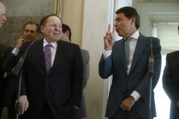 Adelson, en una de sus visitas a Madrid.