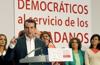 El alcalde de Vigo, Abel Caballero, durante su intervención en el encuentro en Madrid (Foto: KOTÉ RODRIGO)