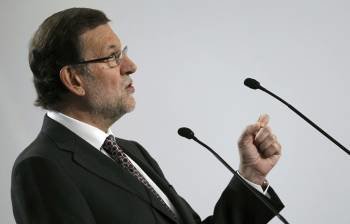 El presidente del Gobierno, Mariano Rajoy, durante su intervención en el Foro de la Comunicación. (Foto: J.J.GUILLÉN)