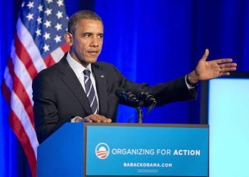 El presidente de los Estados Unidos, Barack Obama, ayer durante un acto en Texas. (Foto: RON SACHS)