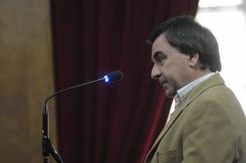 Andrés López, en el Juzgado.