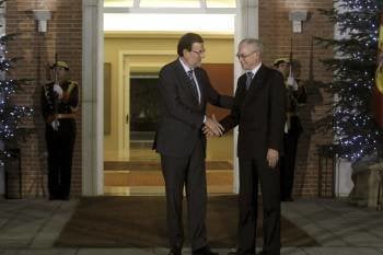 Rajoy y Van Rompuy, en Moncloa. (Foto: KIKO HUESCA)