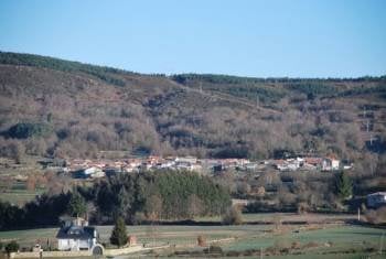 Montes de la localidad de Padroso, afectados por la instalación del parque eólico.