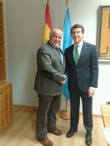 Avelino García, con el presidente de la Xunta.
