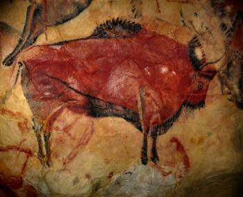 Reproducción de uno de los bisontes de las cuevas de Altamira, una de sus imágenes más conocidas.