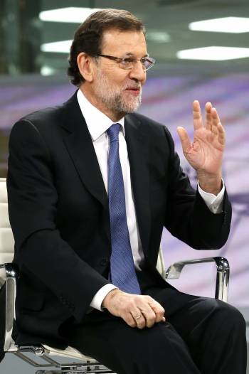 Mariano Rajoy, durante la entrevista concedida el lunes en televisión. (Foto: MARTÍN)