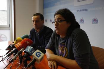 Xosé Somoza y Ximena González, dos de los tres concejales del BNG. (Foto: XESÚS FARIÑAS)