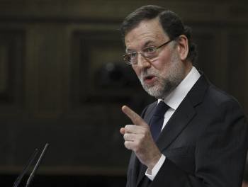 Mariano Rajoy durante su intervención en el Congreso. (Foto: BALLESTEROS)