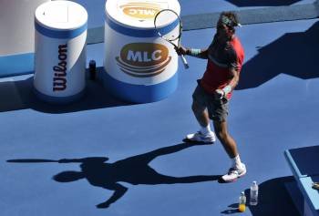 El tenista español Rafael Nadal celebra la victoria ante el ruso Grigor Dimitrov. (Foto: MARCOS ATRIO)
