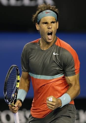 Nadal, durante la semifinal contra Federer. (Foto: NARENDRA SHRESTHA)