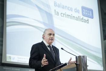 El ministro de Interior, Fernández Díaz, en la presentación. (Foto: EMILIO NARANJO)