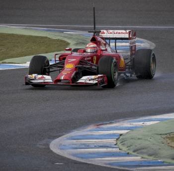 El Ferrari de Raikkonen. (Foto: ROMÁN RÍOS)