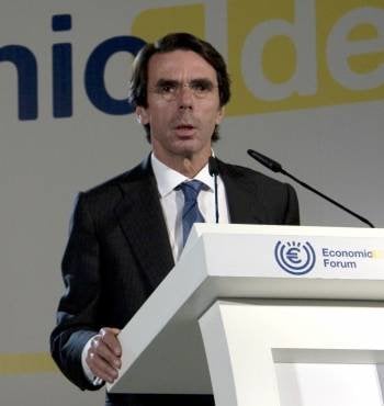 El expresidente José María Aznar, gran ausente de la convención.