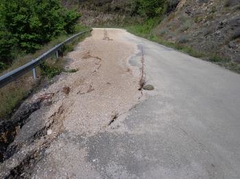 Carretera de acceso a San Vicente (imagen de archivo).