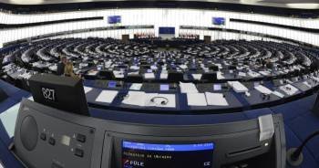 Hemiciclo del Parlamento Europeo, en la ciudad francesa de Estrasburgo. (Foto: PATRICK SEEGER)