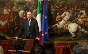 Enrico Letta, primer ministro de Italia, durante su comparecencia pública. (Foto: ALESSANDRO DI MEO)