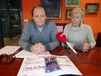 Eduardo Ojea e Irene Dacal, en la presentación de la Festa do Botello de A Coruña.