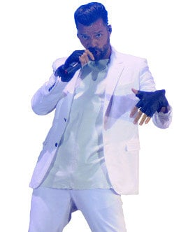 Ricky Martin en uno de sus conciertos.