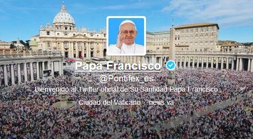 La cuenta de Twitter del papa Francisco