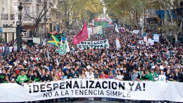 Manifestación de jóvenes desarrollada en España.