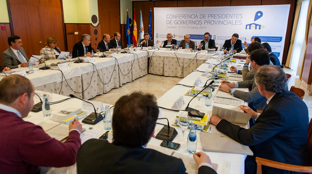 Reunión de los representantes de las diputaciones en el Hotel Balneario de Laias Caldaria
