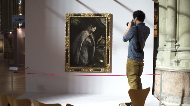 El cuadro &#34;San Francisco de Asís meditando de rodillas&#34;, de &#34;El Greco&#34;, tras una larga etapa de restauración y certificación