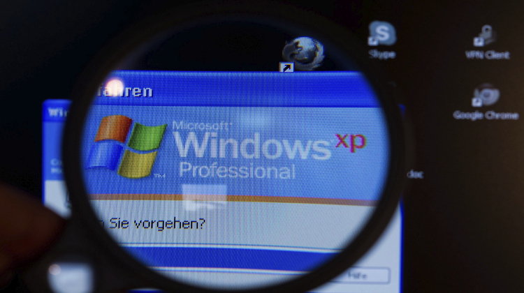 Vista del logo del sistema operativo Windows XP 
