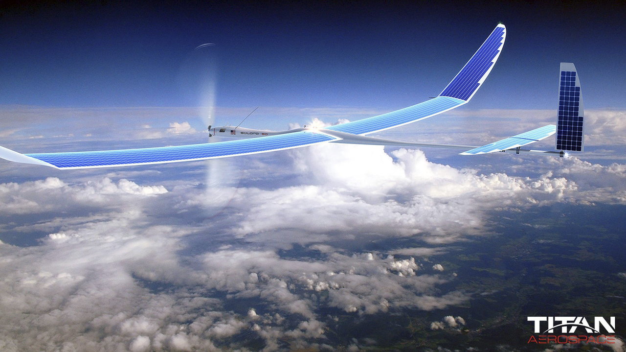 Imagen facilitada por Titan Aerospace/Google de una aeronave no tripulada propulsada por energía solar Titan Aerospace
