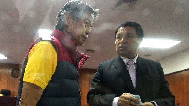 El expresidente Alberto Fujimori asiste a la audiencia del juicio oral