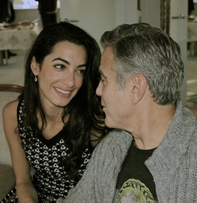 George Clooney con su novia, Amal Alamuddin