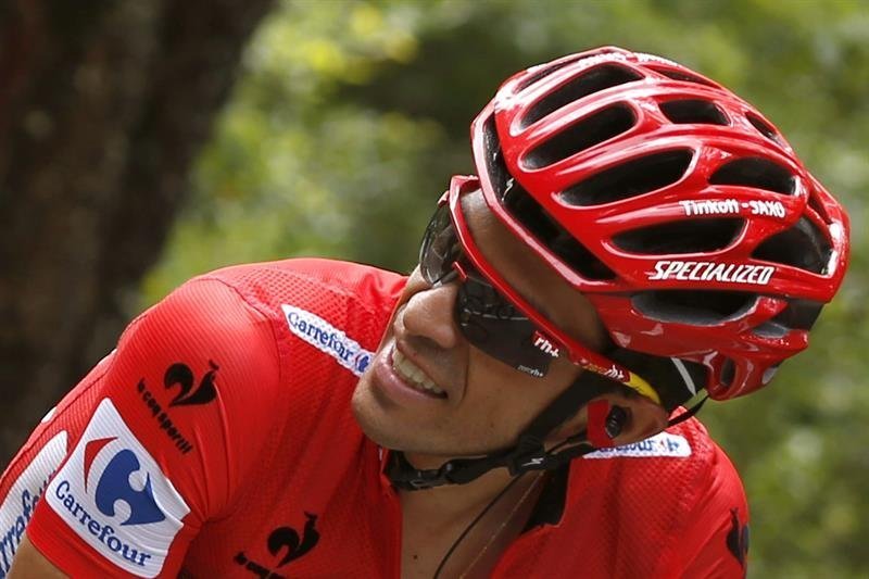 El ciclista español del equipo Tinkoff Saxo, Alberto Contador